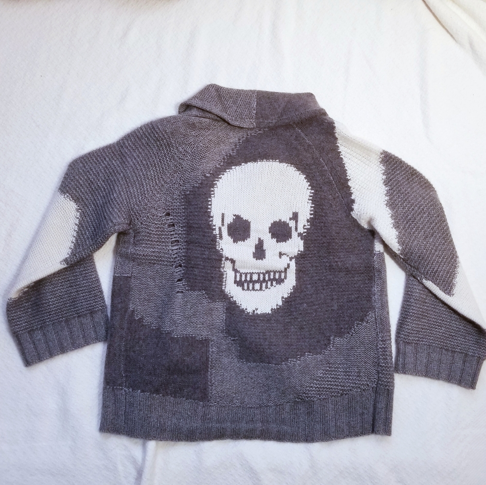 NWT Skull Cashmere Issa Shawl Cardigan Sweater M - Picture 4 of 8